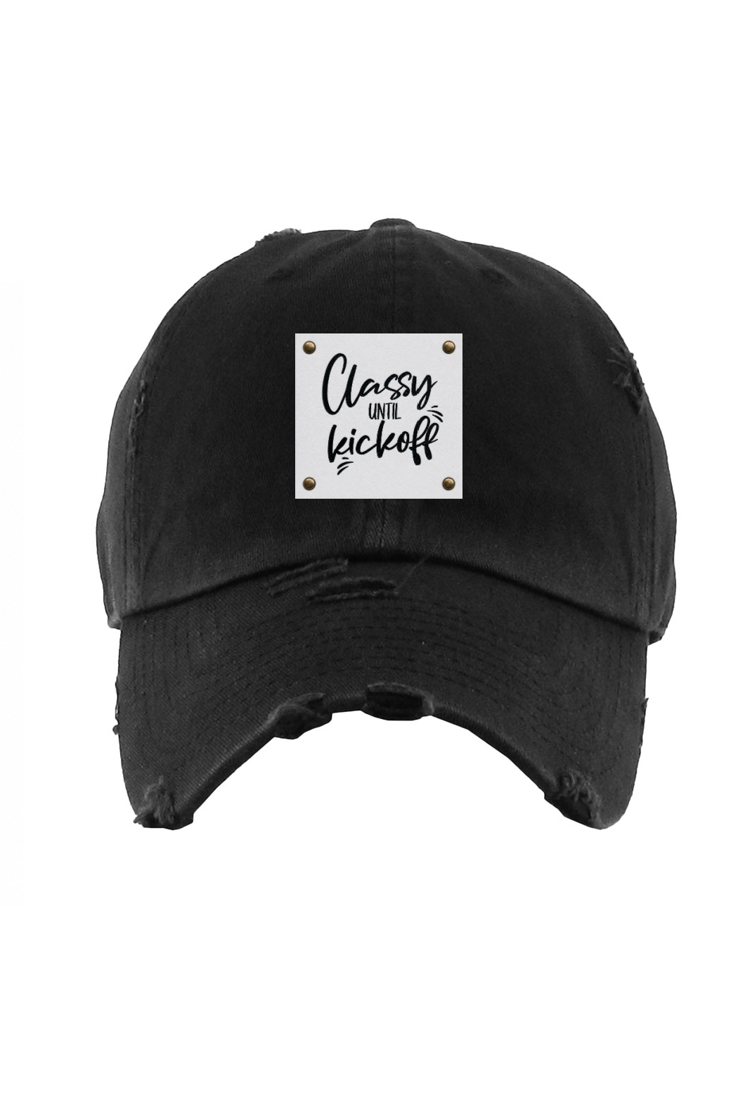 Classy Until Kickoff Distressed Cap