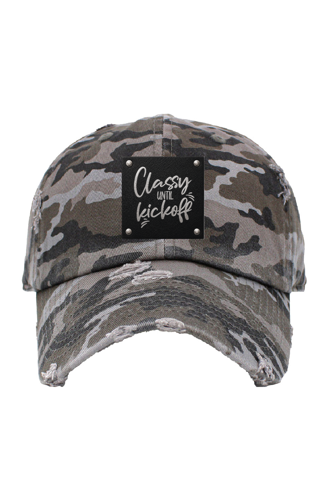 Classy Until Kickoff Distressed Cap