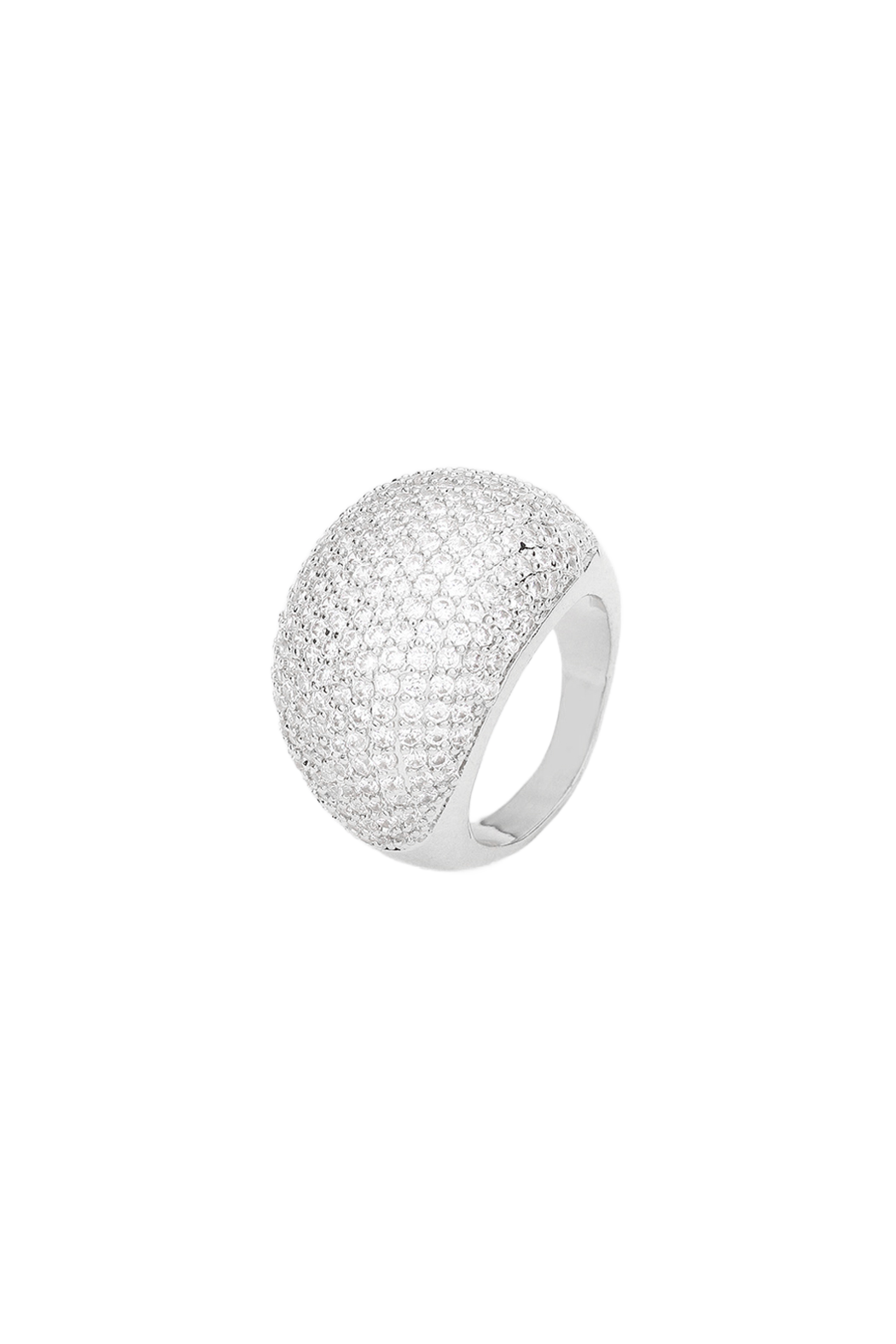 Sparkling Cz Dome Ring