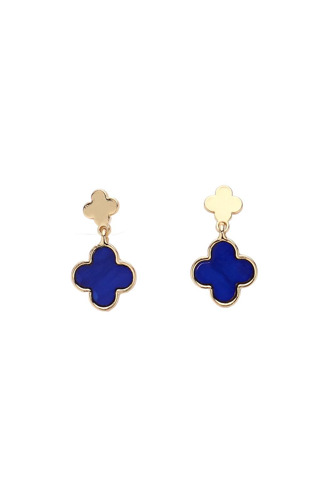 Double Mother of Pearl Clover Earrings