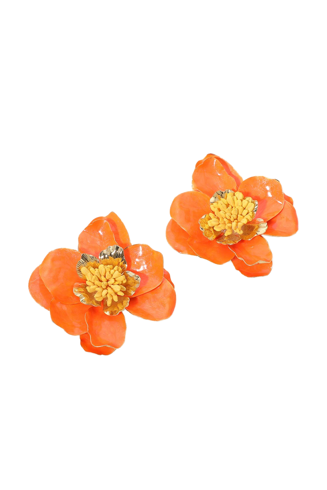 Double The Petals Flower Earrings