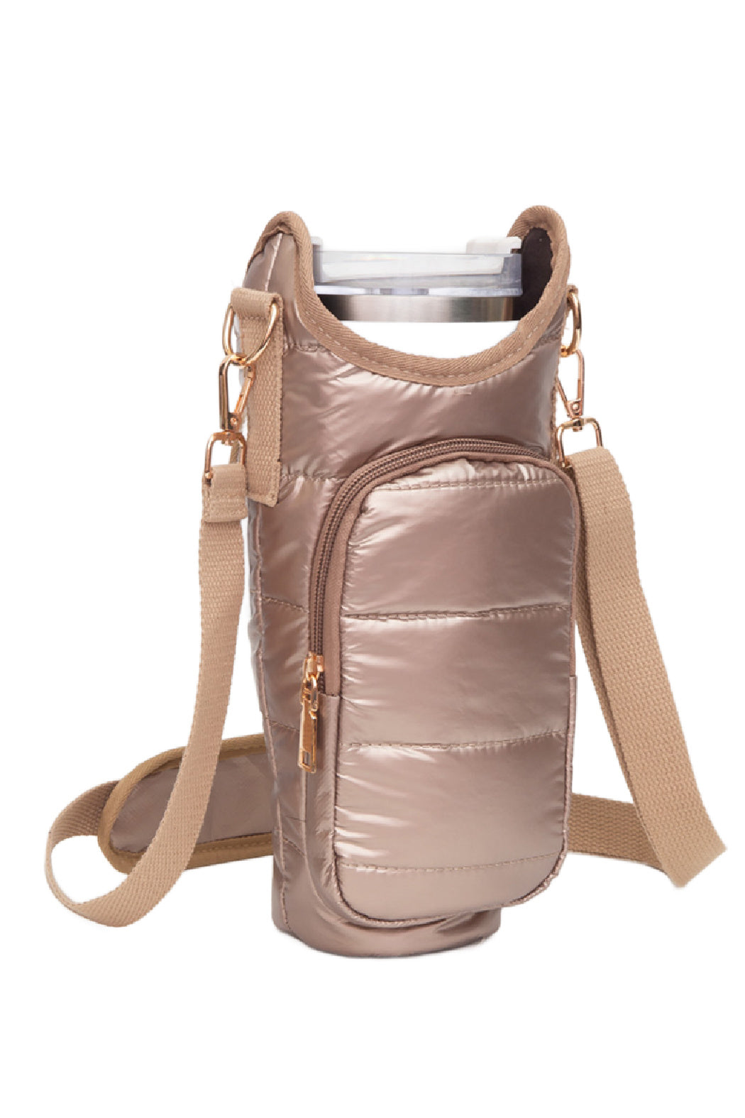 Puffer Tumbler Carrier Crossbody Bag