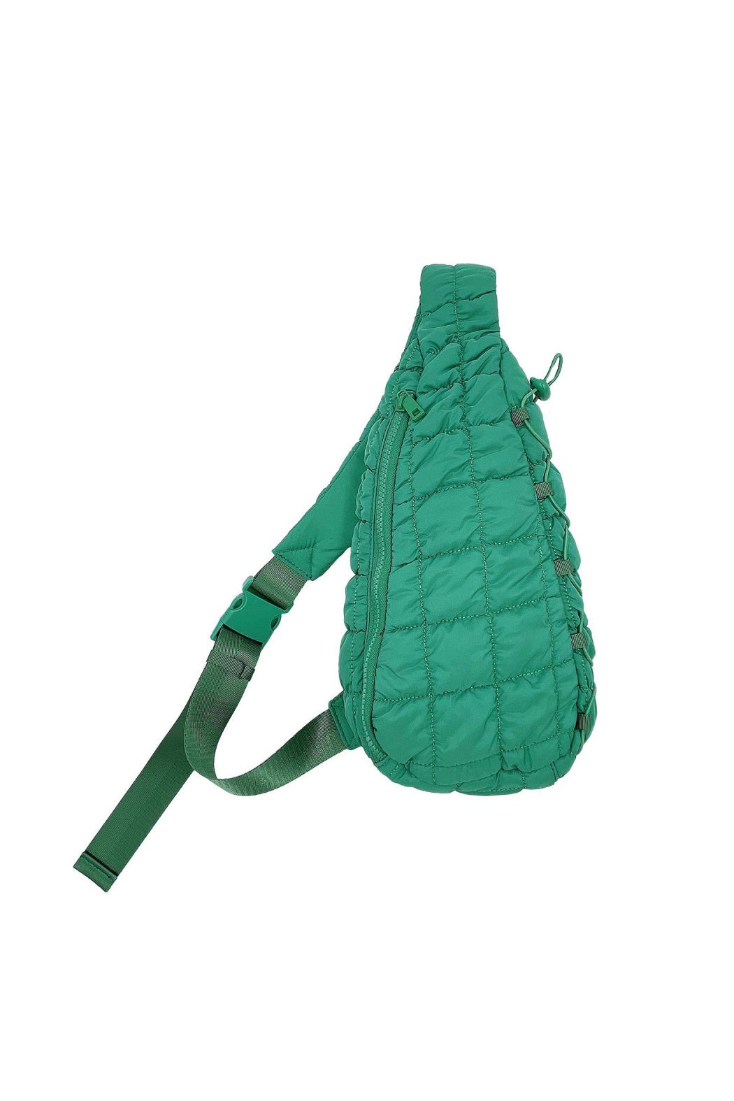 Quilted Puffer Drawstring Sling Bag