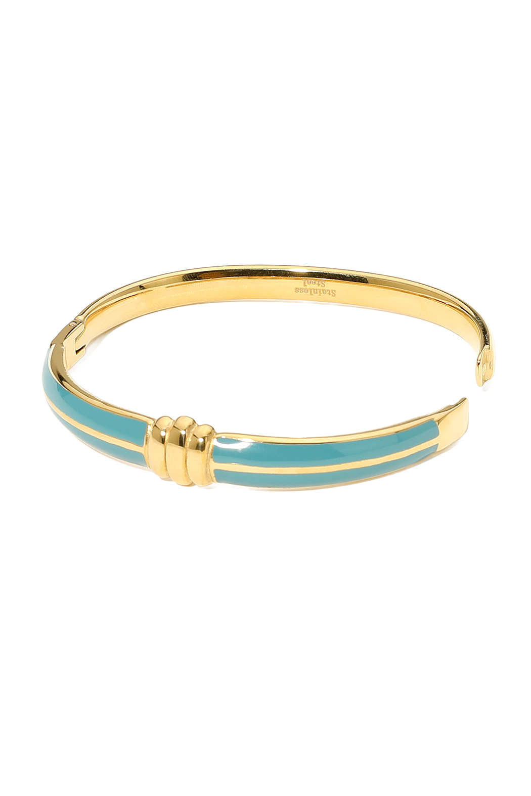 Linear Enamel Hinged Bracelet