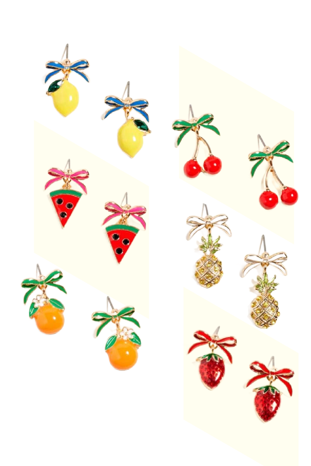 Enamel Fruit Earrings