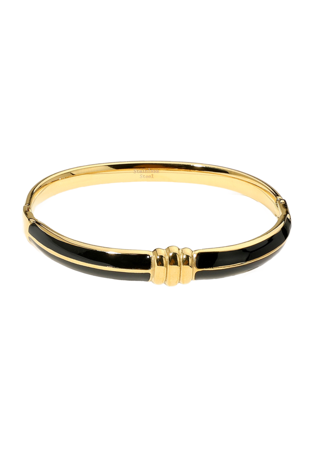 Linear Enamel Hinged Bracelet