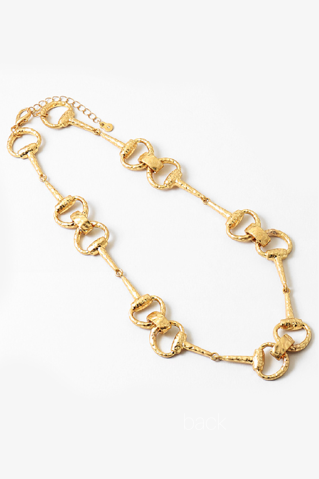 Hammered Horse Bit Link Necklace