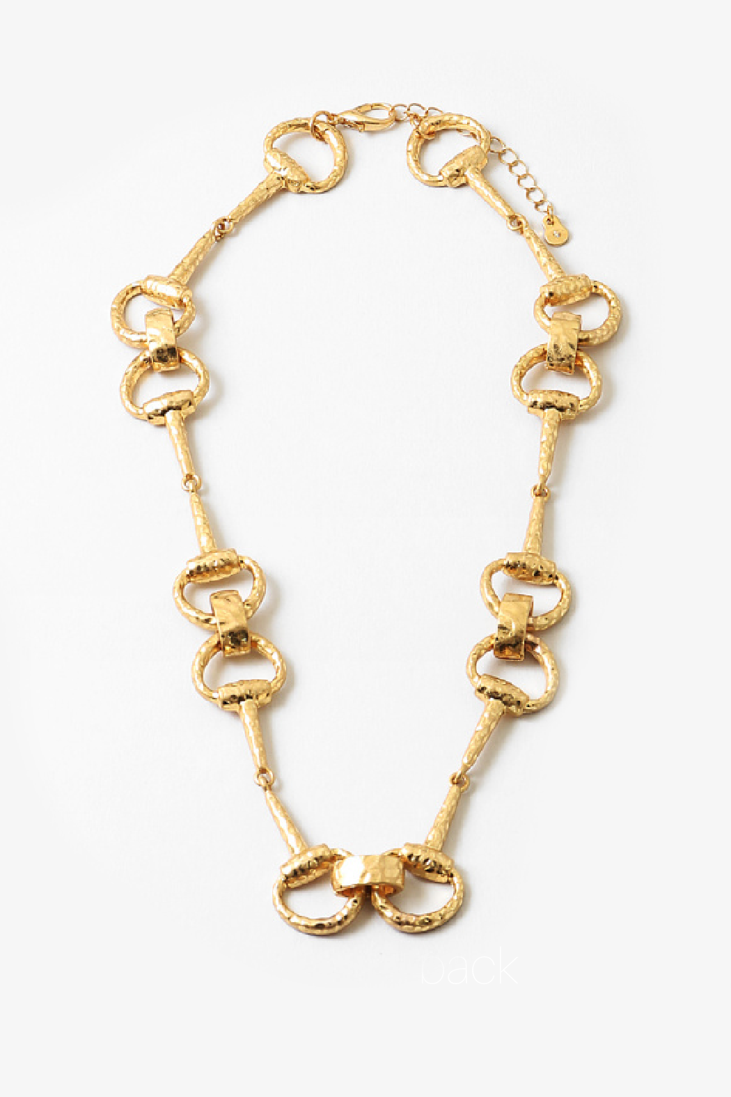 Hammered Horse Bit Link Necklace