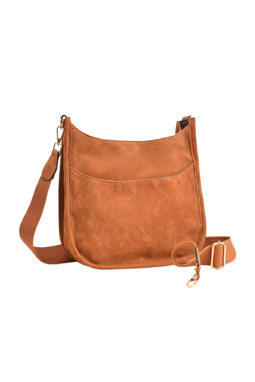 Vegan Suede Crossbody Shoulder Bag