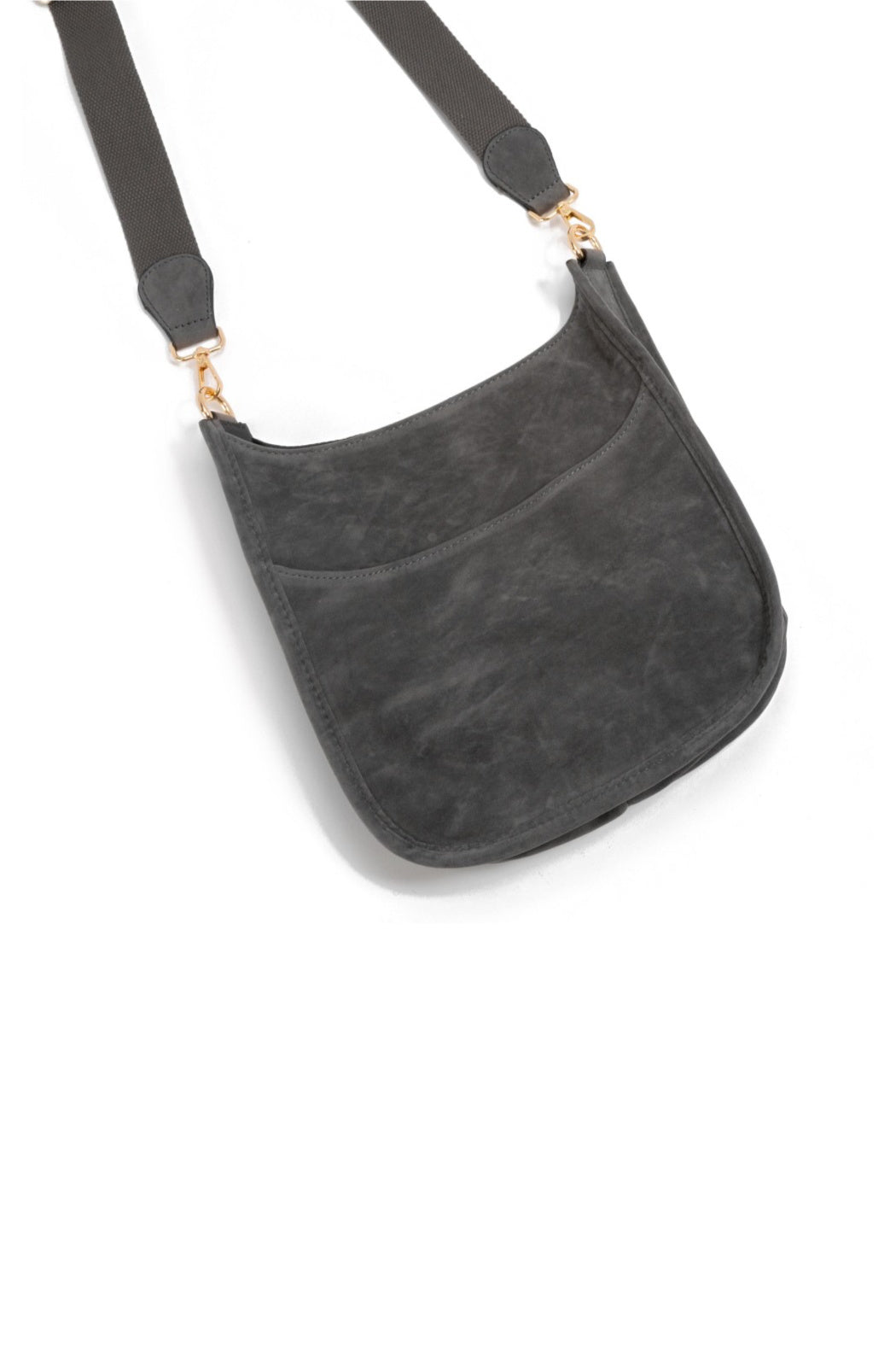 Vegan Suede Crossbody Shoulder Bag