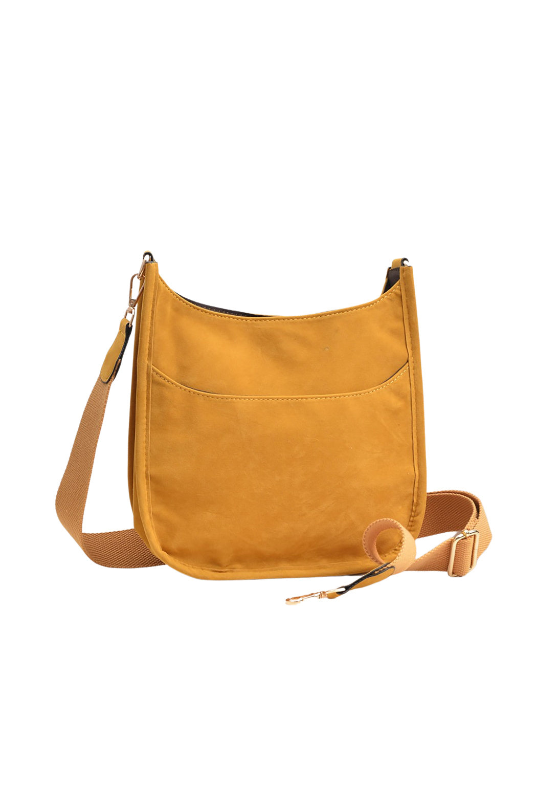 Vegan Suede Crossbody Shoulder Bag