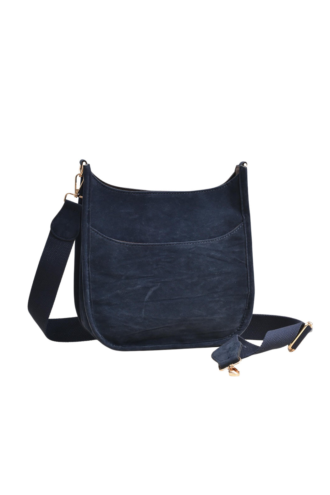 Vegan Suede Crossbody Shoulder Bag