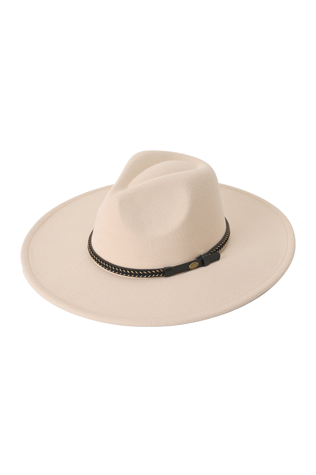 Woven Hat Band Felt Fedora