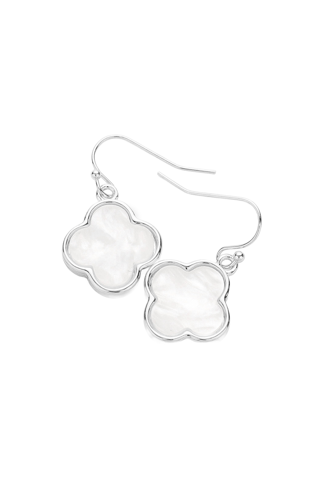 Mother of Pearl Drop Clover Earrings