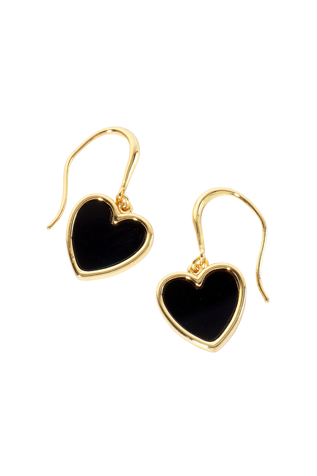 Gold Plated Dangling Heart Earrings