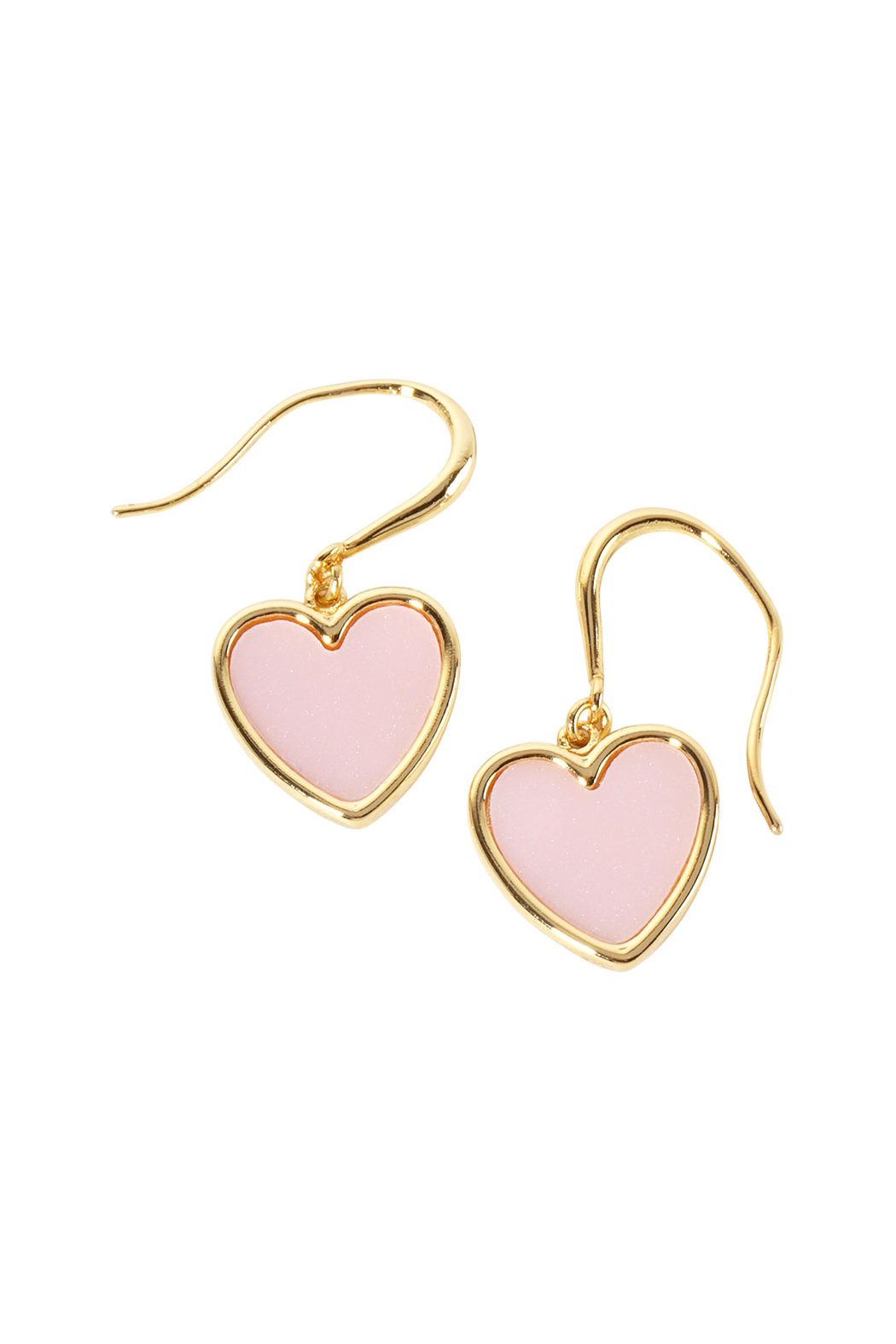 Gold Plated Dangling Heart Earrings
