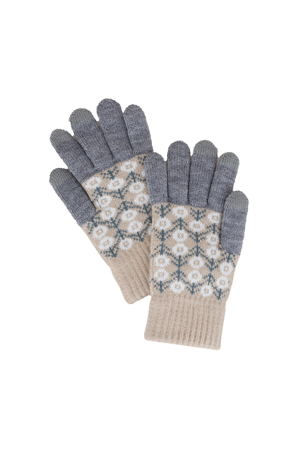 Knit Flower Mittens