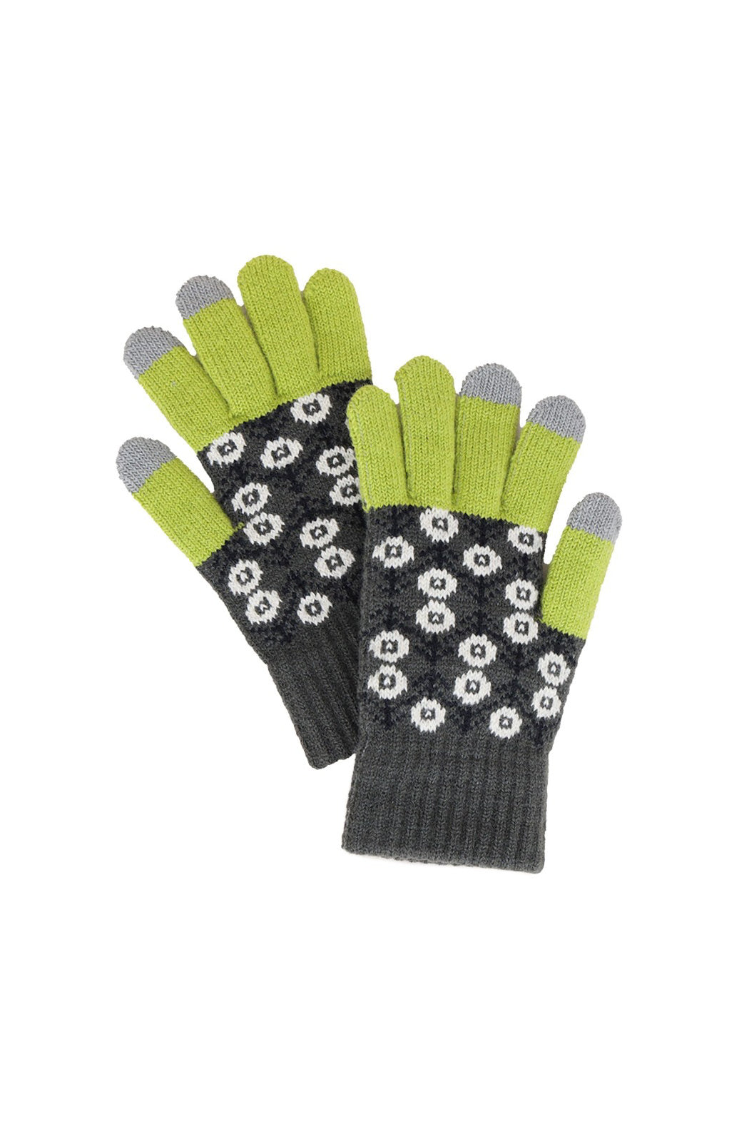Knit Flower Mittens