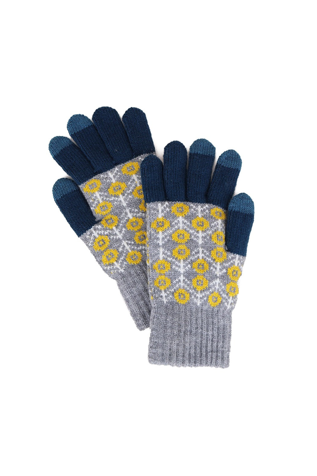 Knit Flower Mittens