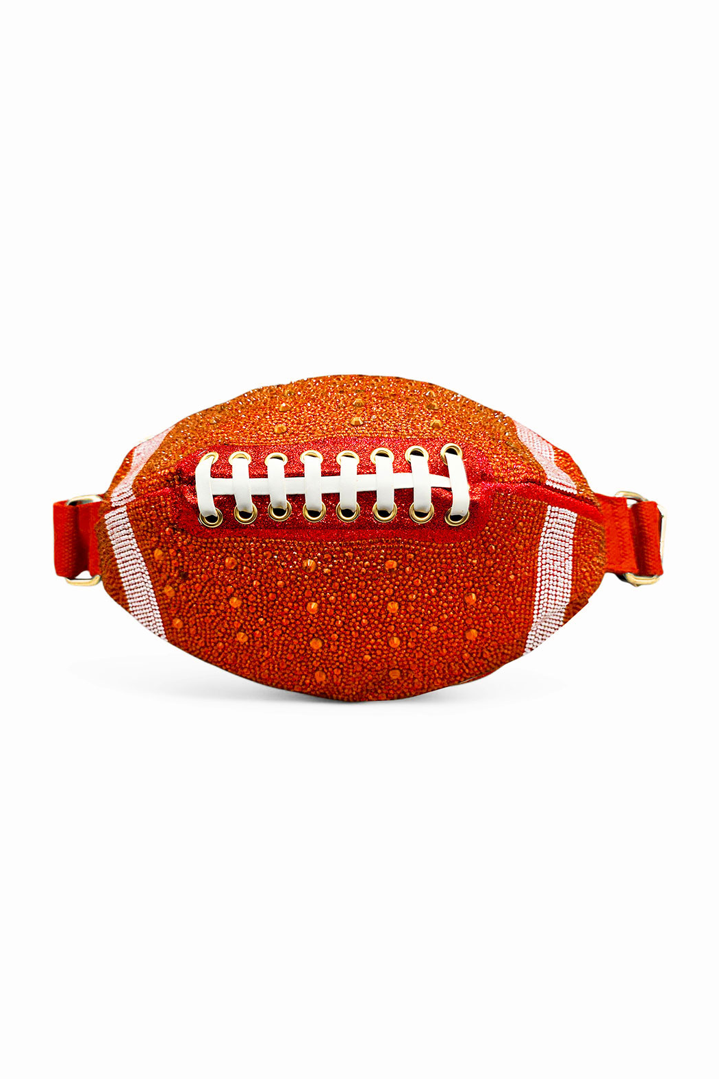 Crystal Laced Up Football Sling Bag