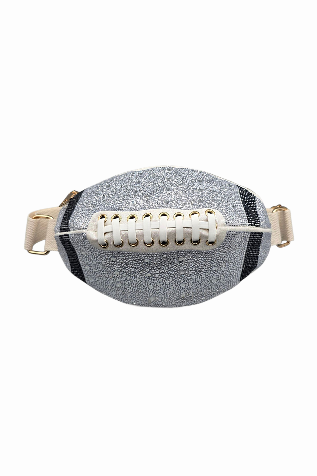 Crystal Laced Up Football Sling Bag