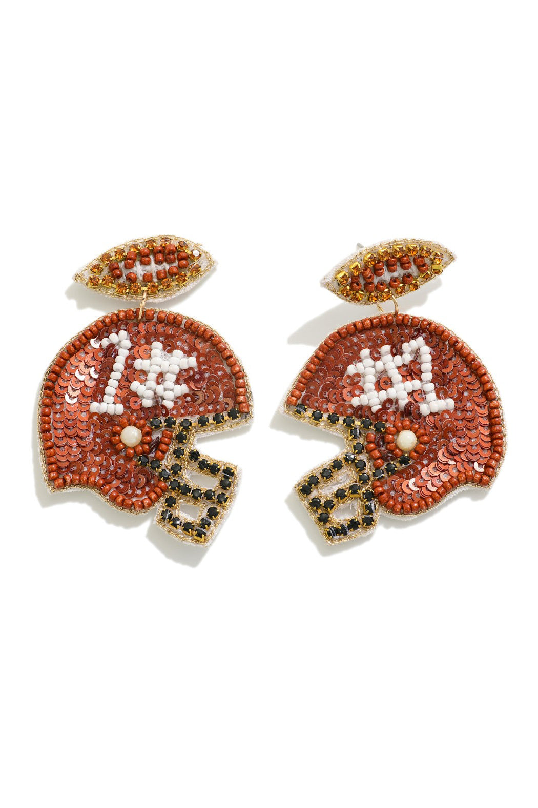 Football Helmet Bead Earrings