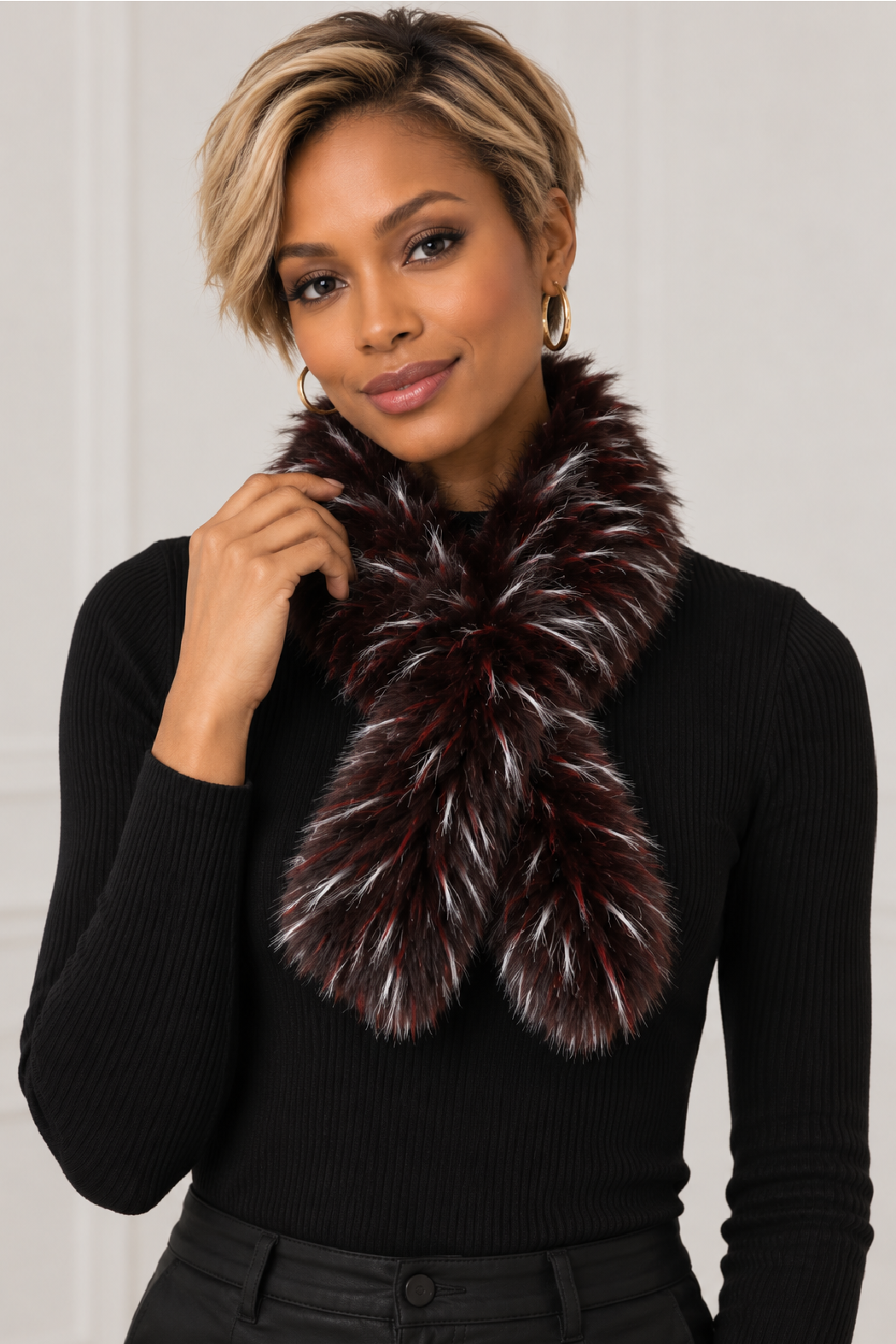 Frosted Faux Fur Scarf