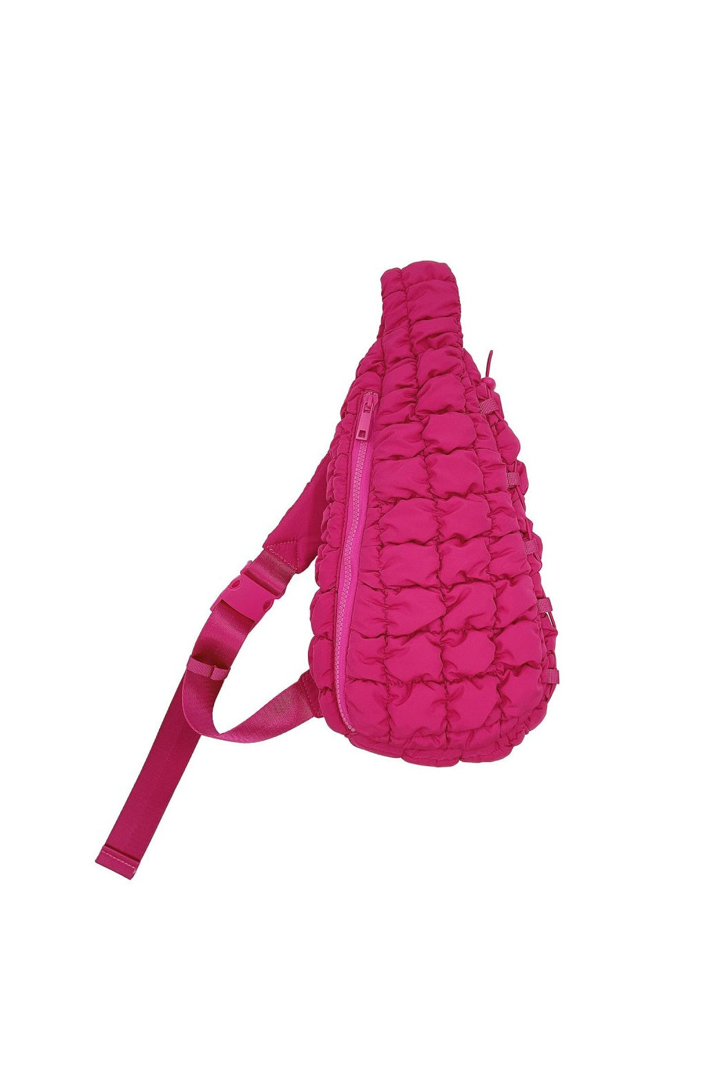 Quilted Puffer Drawstring Sling Bag