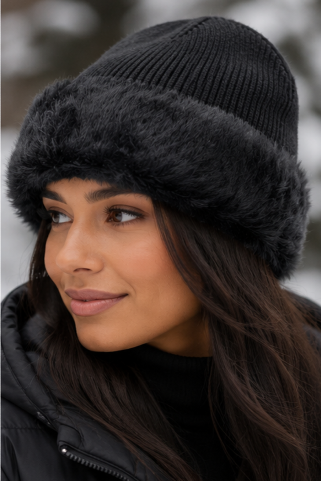 Faux Fur Cuff Beanie