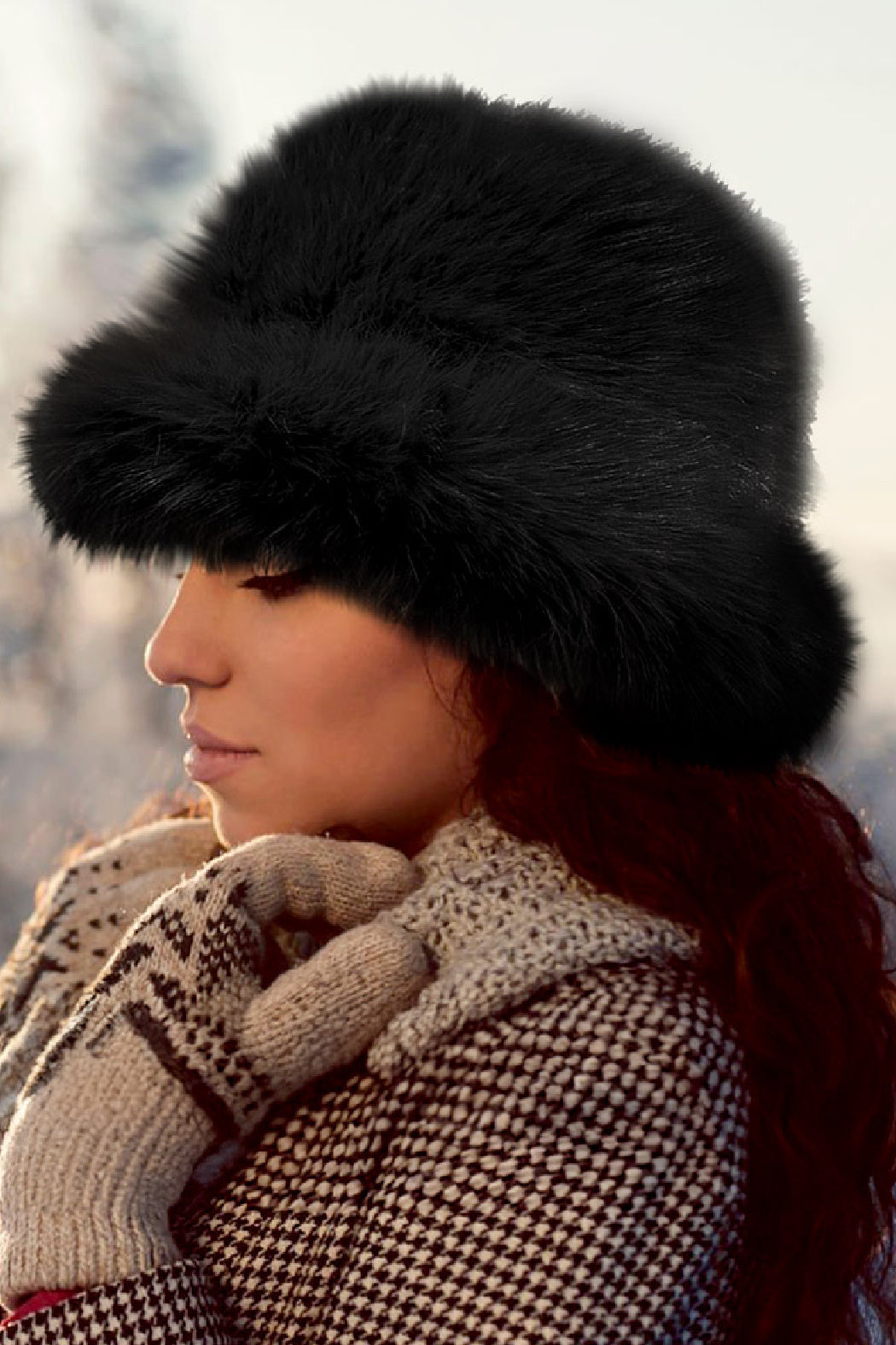 Fuzzy Faux Fur Bucket Hat