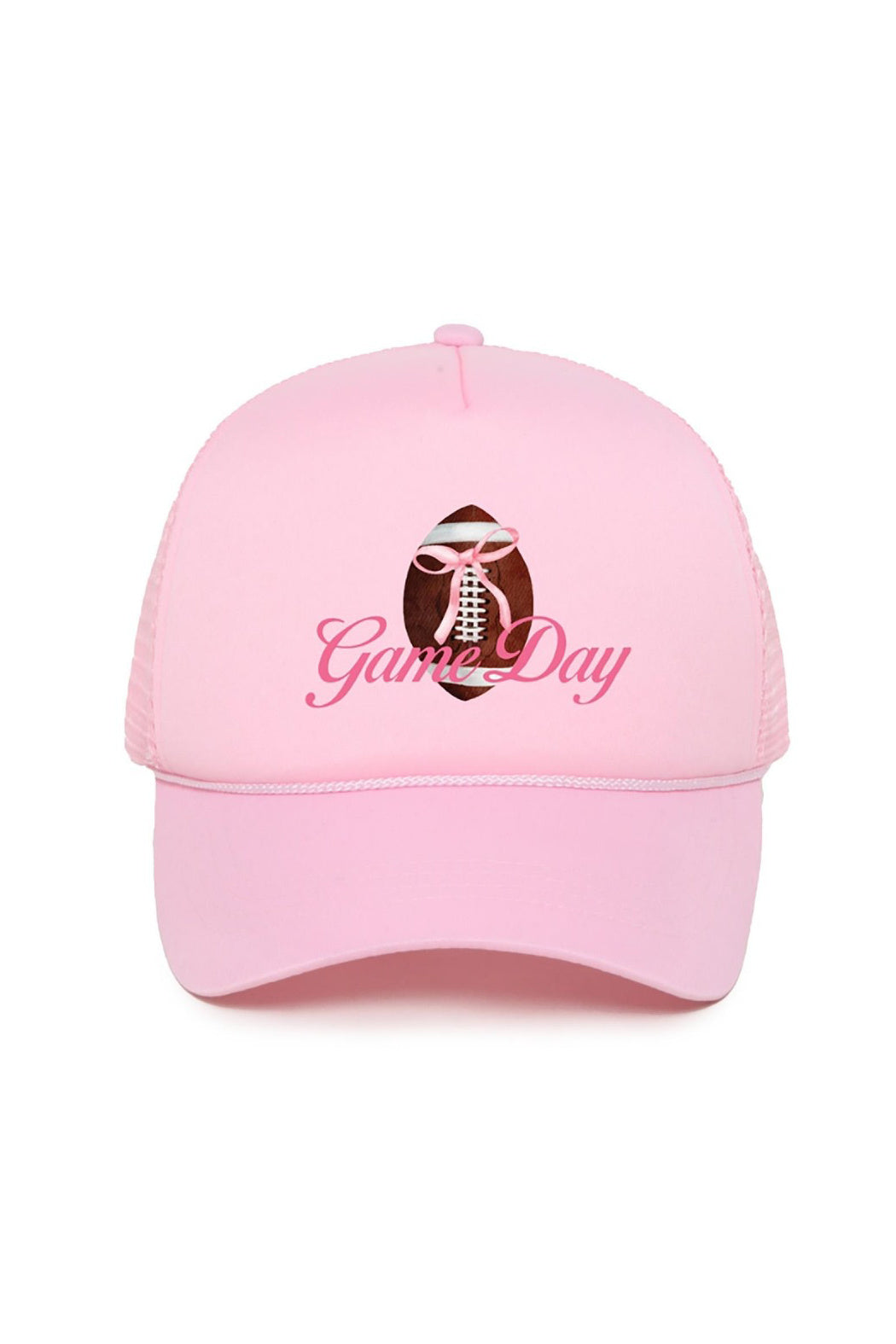 Pink Bow Game Day Trucker Hat