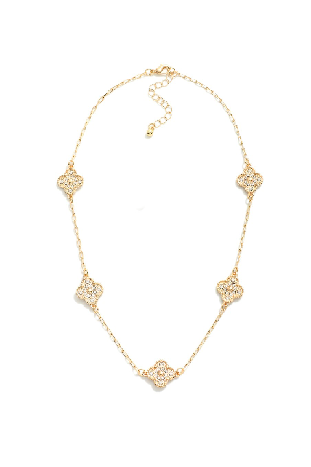 Pave Clover Necklace