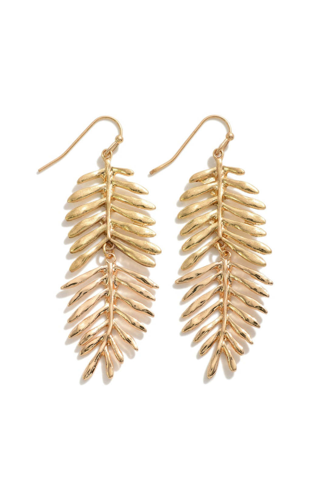 Palm Leaf Dangle Earrings