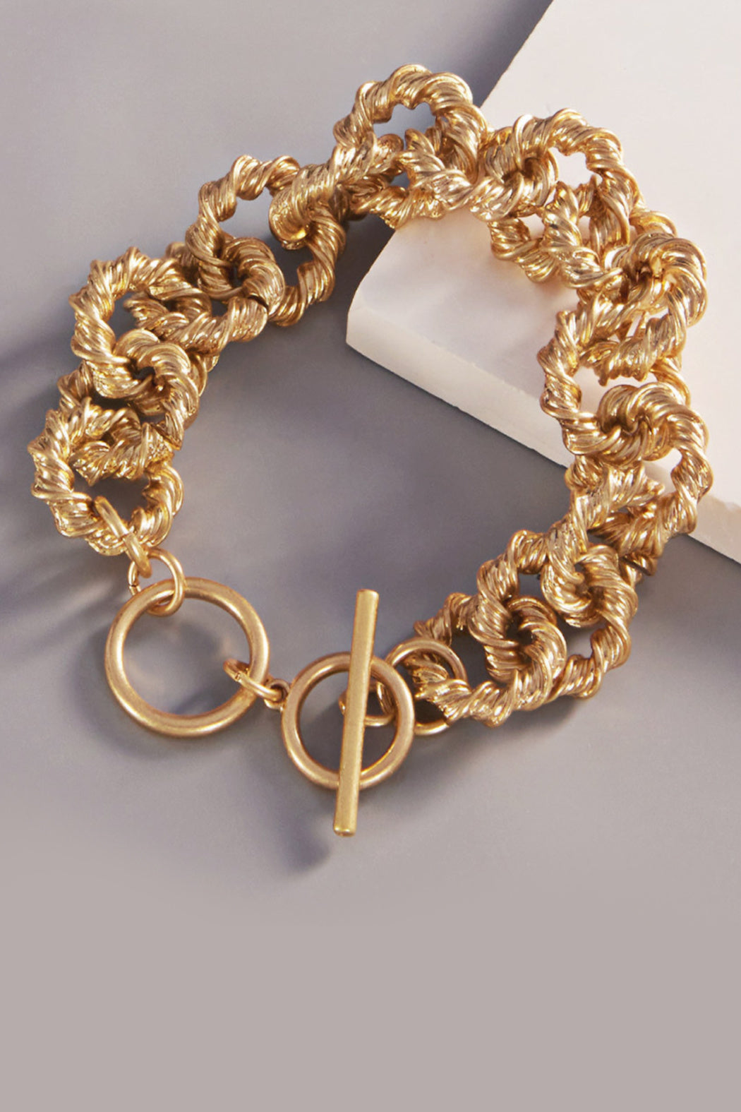 Twist Chain Toggle Bracelet
