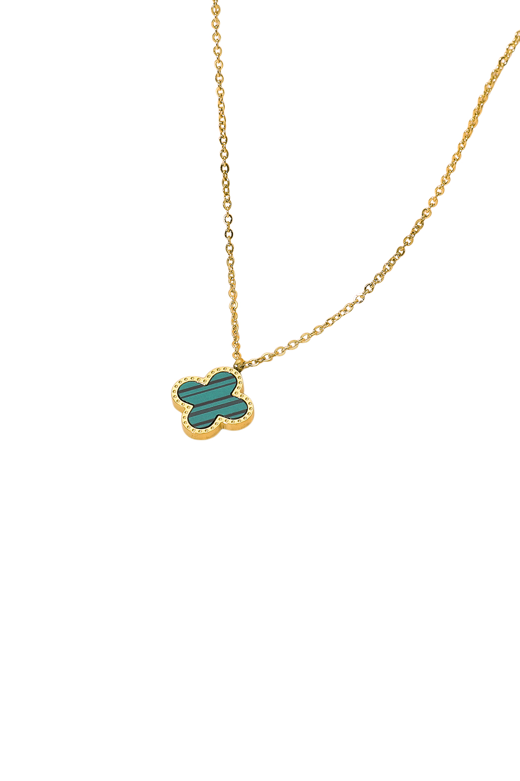 Stone Clover Necklace