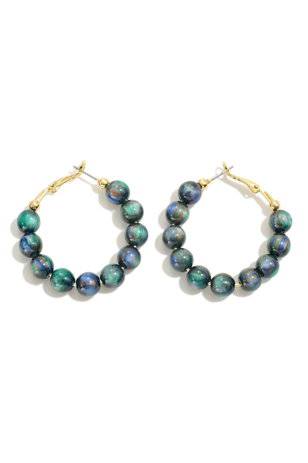 Majestic Bead Hoop Earrings