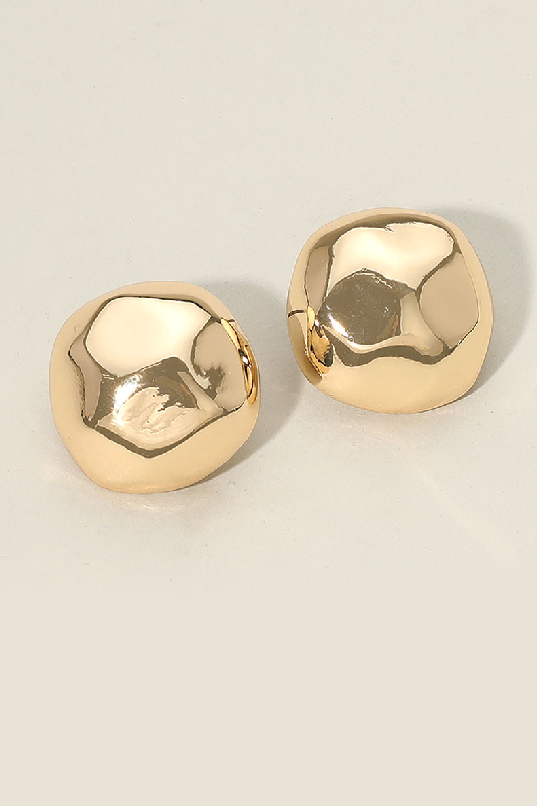 Gold Plated Sculpted Earrings