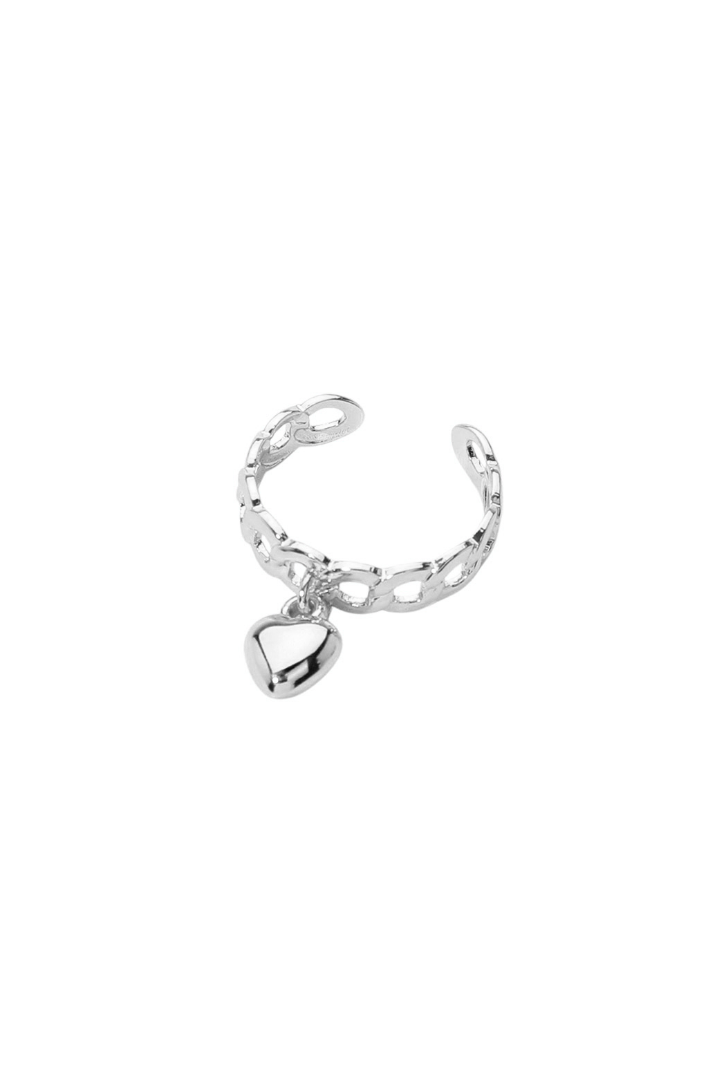Heart Charm Adjustable Ring