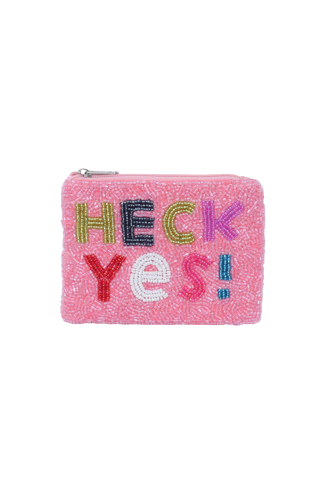 Heck Yes Beaded Pouch