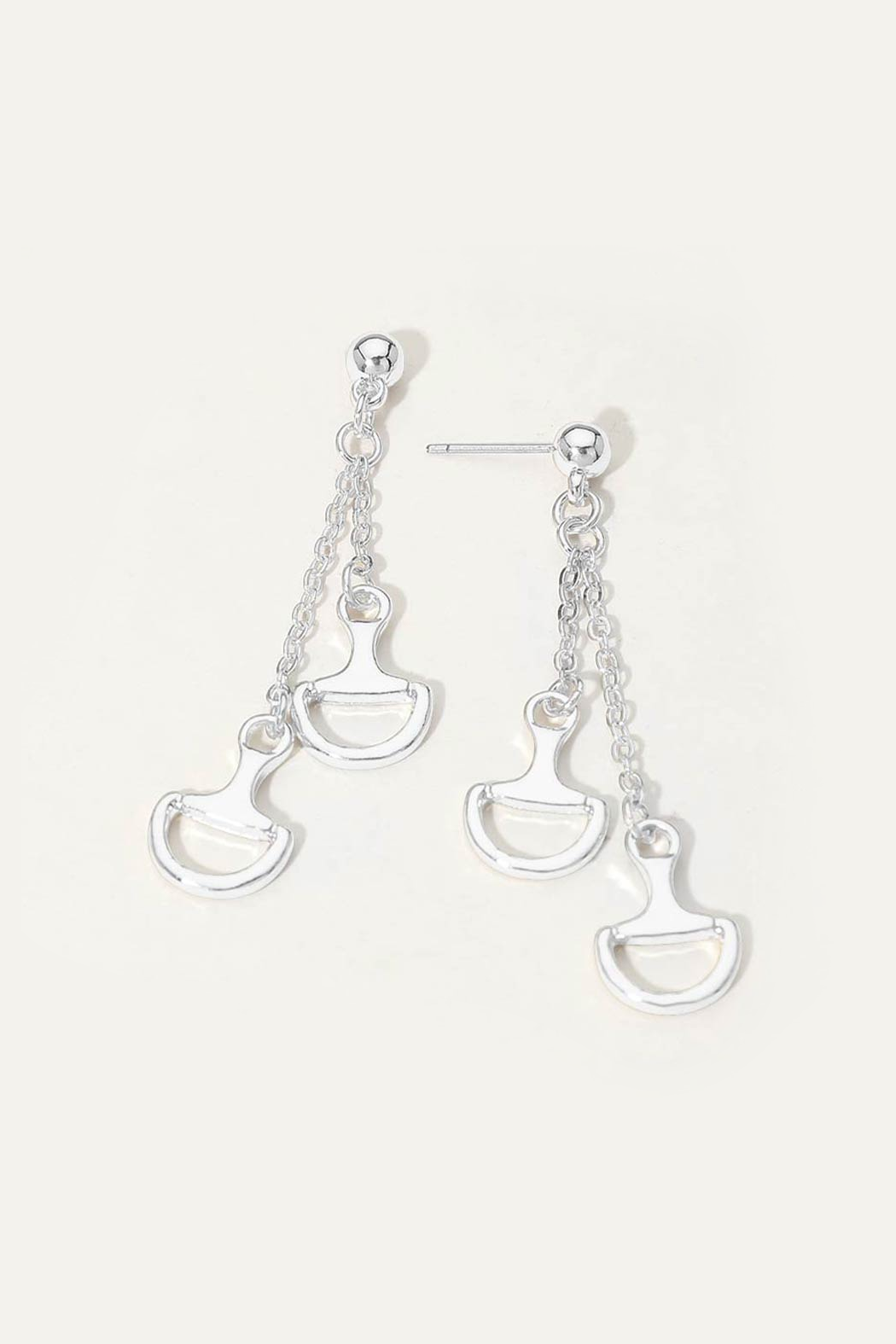 Double Horse Bit Earrings