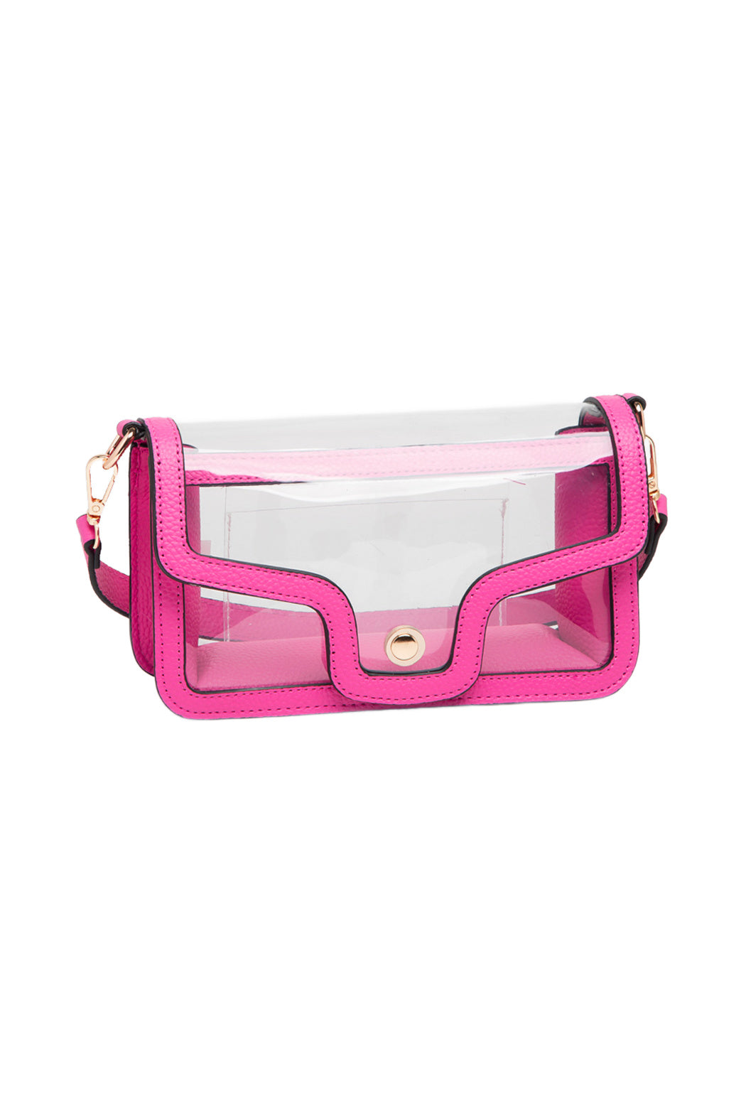 Clear Fold-over Wristlet Crossbody Bag