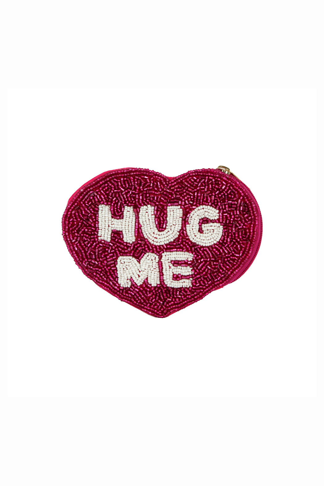 Hug Me Love Beaded Pouch Bag
