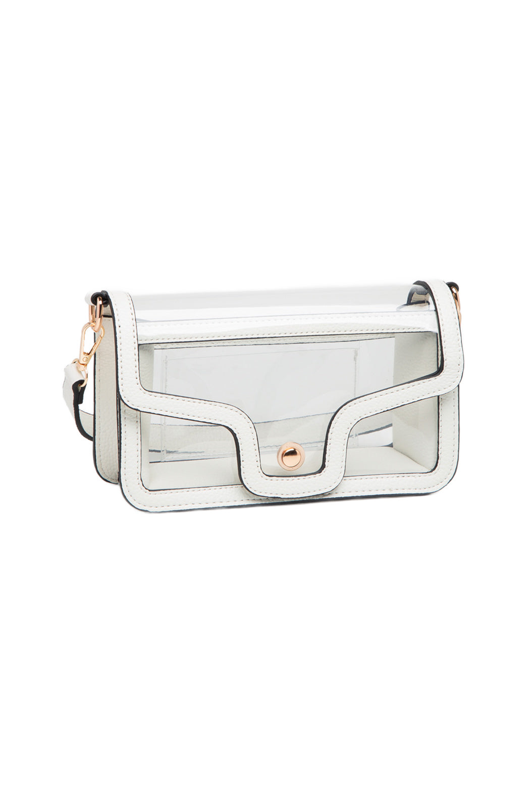 Clear Fold-over Wristlet Crossbody Bag