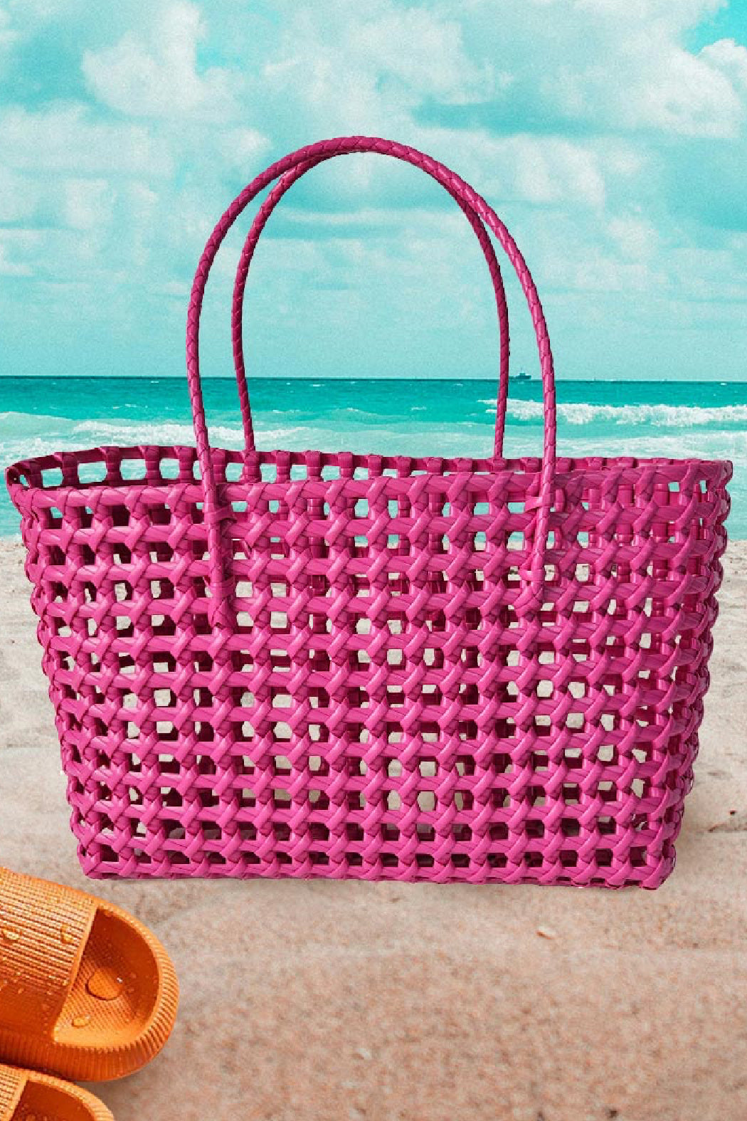 Waterproof Jelly Weave Beach Tote