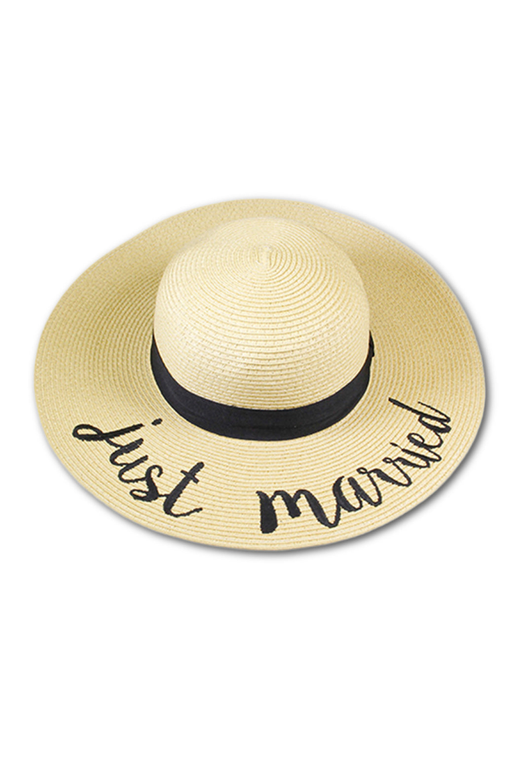 Just Married Stay-Put Straw Hat