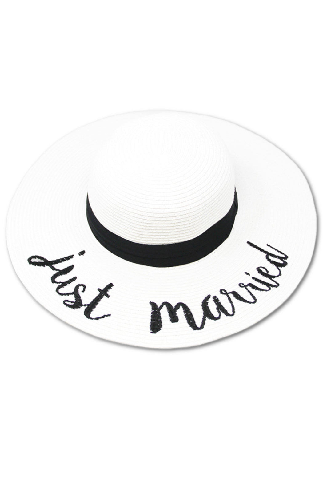 Just Married Stay-Put Straw Hat