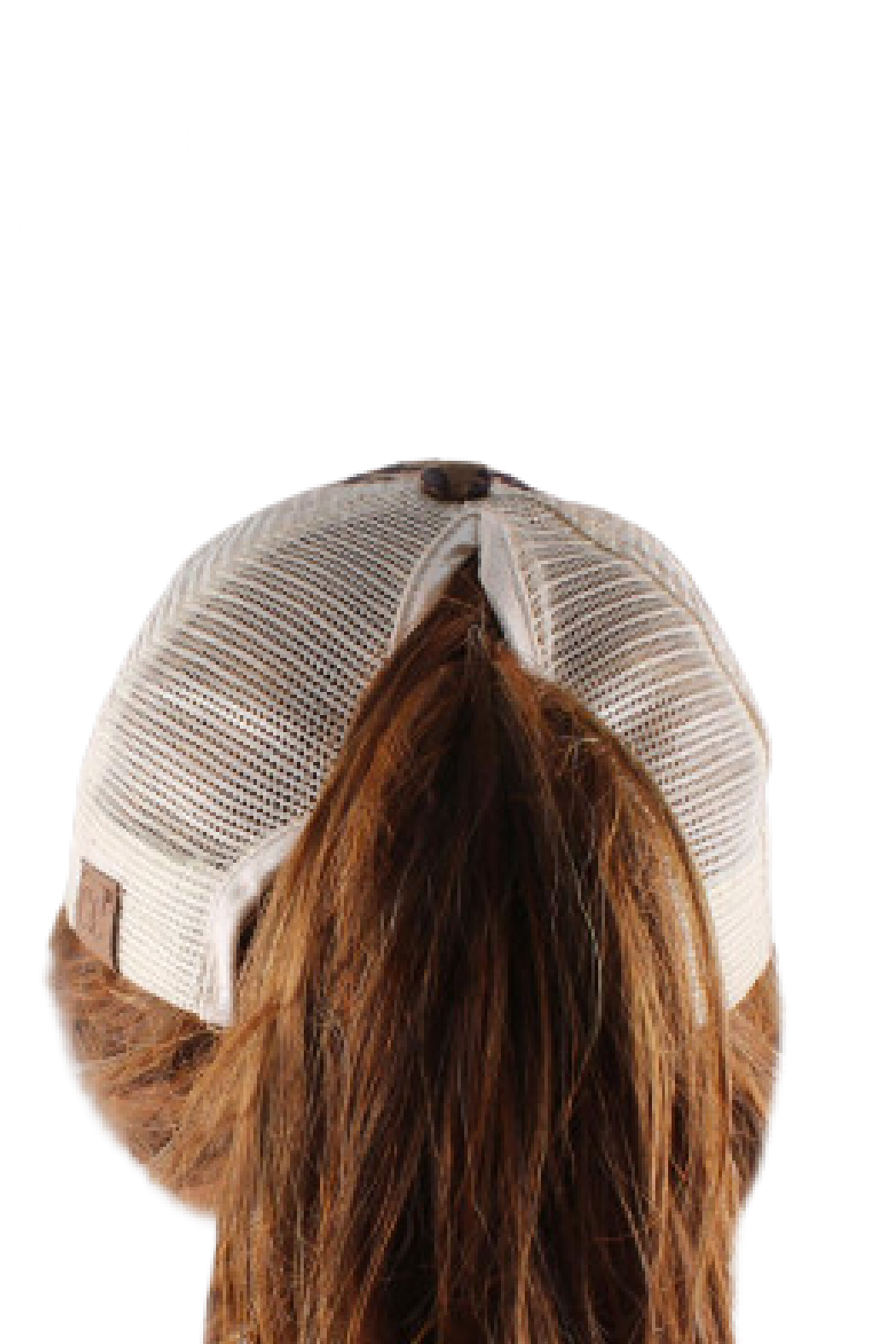 Upcycled Leopard Criss-Cross Ponytail Cap