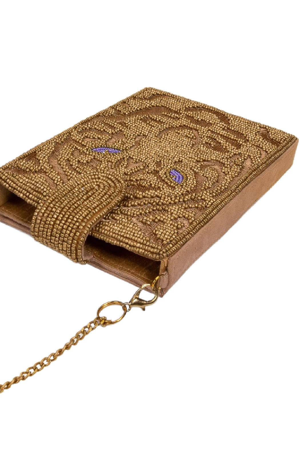 Lioness Beaded Crossbody Bag