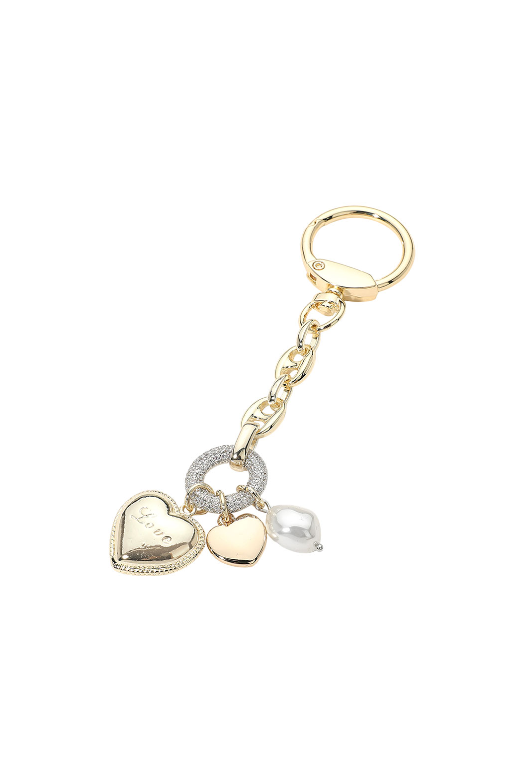 Gold Plated Keychain C Bag Charm