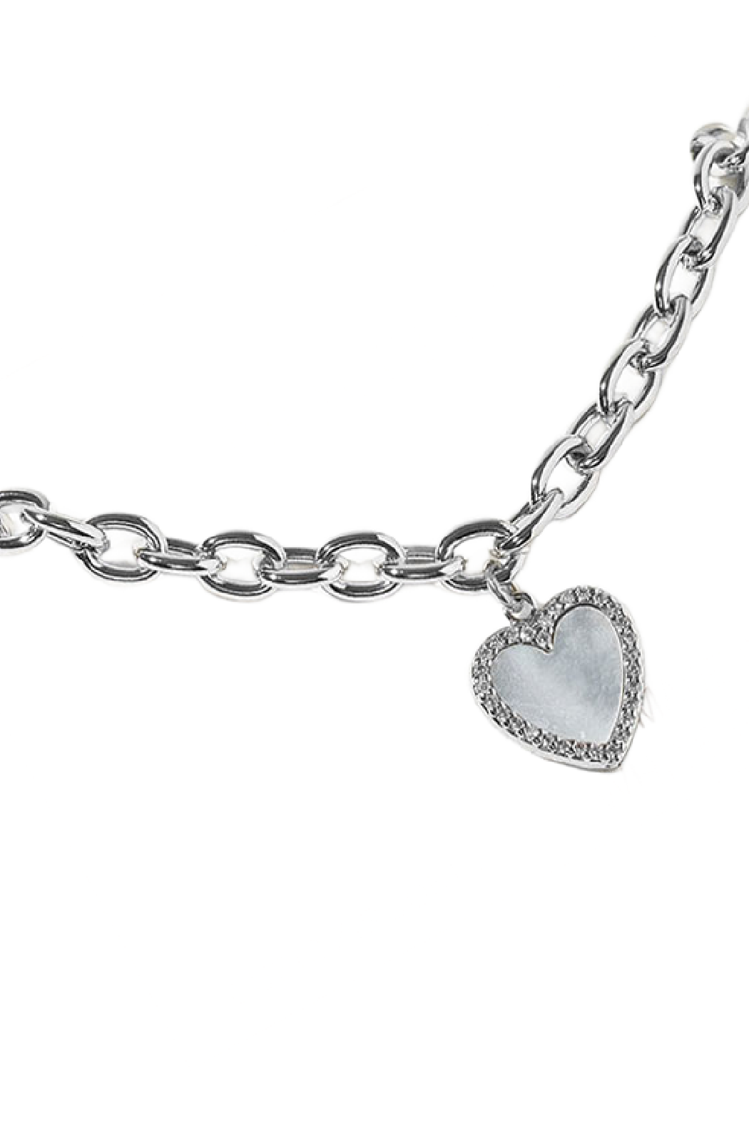 Gold Plated Magnetic Mother of Pearl Heart Bracelet